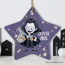 Spooky Vampire Boy Trick or Treat Custom Halloween Ornament