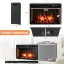 26 Inch Infrared Electric Fireplace Insert with Remote Control-Black by LJGDeals