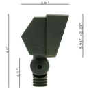FPBCC04 Cast Brass 3CCT Adjustable 2W-7W Rectangular Built-In LED Flood Light 12V Low Voltage Fixture