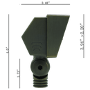 FPB02 Cast Brass Flood Light | 2W-7W 3000K Warm White Integrated LED 12V Low Voltage Landscape Light