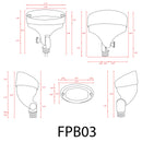 FPB03 Brass Oval LED Directional Floodlight Adjustable Lighting 12V Low Voltage G4 Socket by Kings Outdoor Lighting