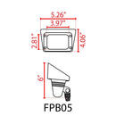 FPB05 Cast Brass Rectangular LED 12V Low Voltage Directional Floodlight Adjustable Landscape Lighting MR16 Socket by Kings Outdoor Lighting