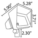 FPB05 Cast Brass Rectangular LED 12V Low Voltage Directional Floodlight Adjustable Landscape Lighting