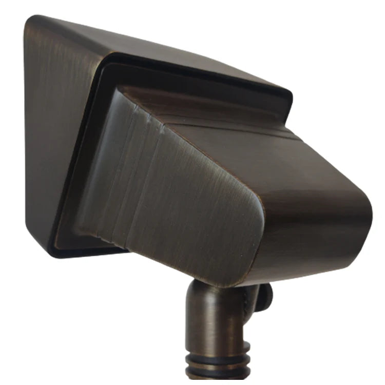 FPB05 Cast Brass Rectangular LED 12V Low Voltage Directional Floodlight Adjustable Landscape Lighting MR16 Socket, photo 12 of 17