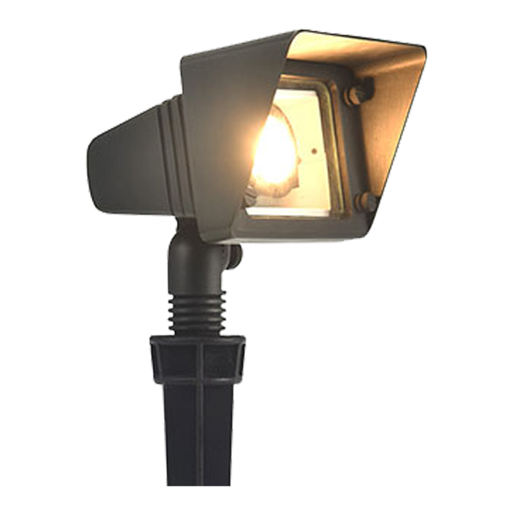 FPB05 Cast Brass Rectangular LED 12V Low Voltage Directional Floodlight Adjustable Landscape Lighting MR16 Socket, photo 6 of 17