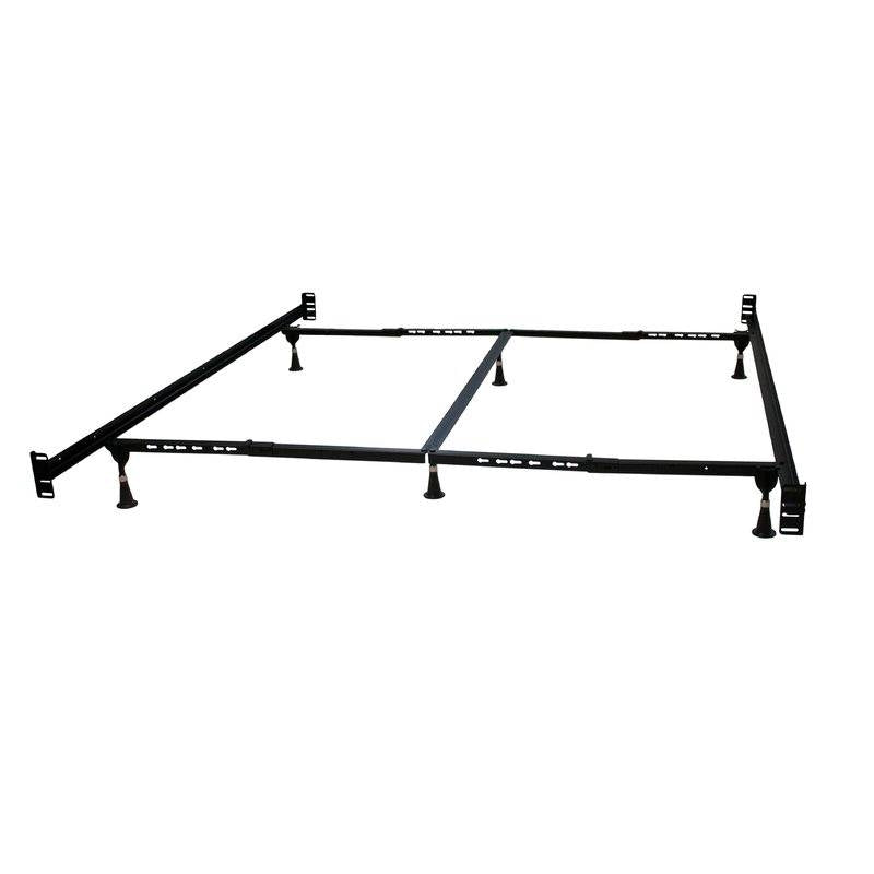 Queen/King Adjustable Metal Bed Frame with Headboard Footboard Brackets, photo 2 of 3