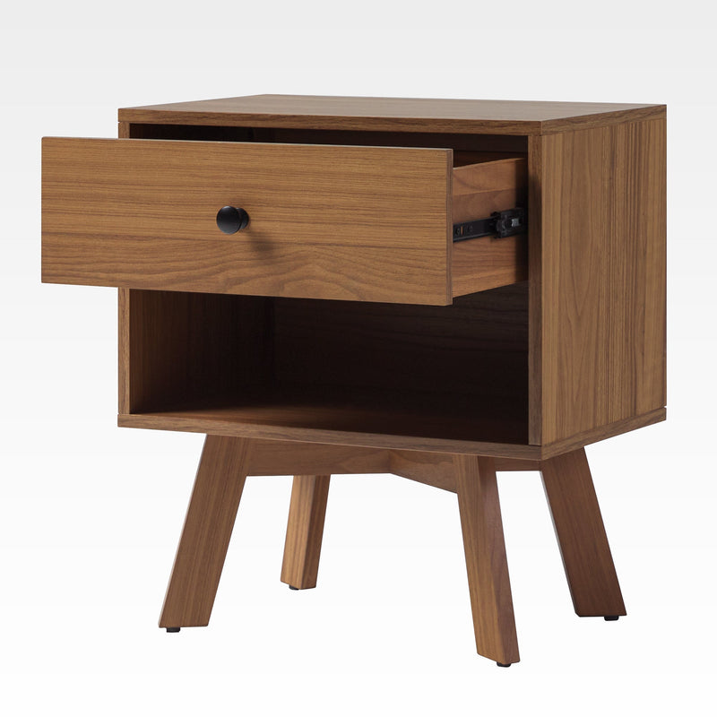 Mid-Century Frans Modern 1-Drawer Nightstand