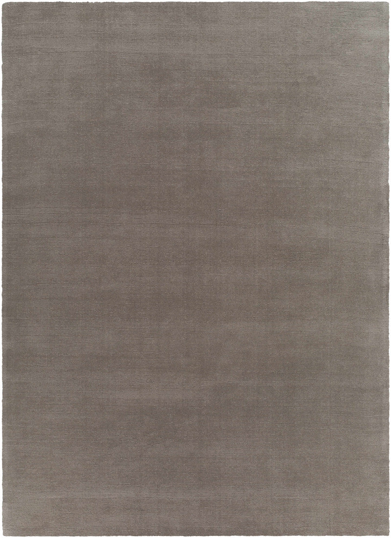 Brockton Solid Wool Gray Area Rug