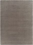 Brockton Solid Gray Wool Rug