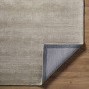 Brockton Solid Gray Wool Rug