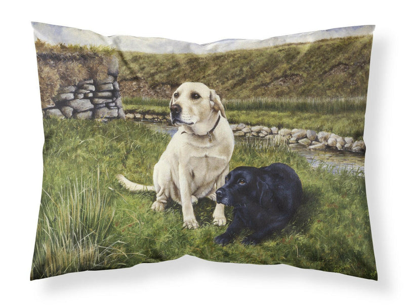 Yellow and Black Labradors Fabric Standard Pillowcase FRF0018PILLOWCASE