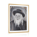 Framed Satmar Rebbe R' Yoel Tabletop Plaque by Feldart