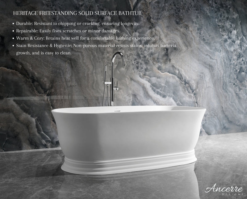 Heritage Freestanding Solid Surface Bathtub