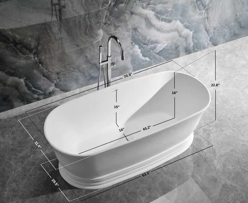 Heritage Freestanding Solid Surface Bathtub