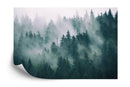 Foggy Forest Mountain Wallpaper Mural.