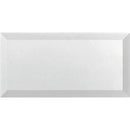 White 3x6 Polished Beveled Subway Thassos Marble Tile (40 pack, 5 sq ft/case)