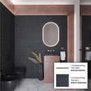 Black 4x12 Honed Subway Marble Tile (15 pack, 5 sq ft/case) - Sample
