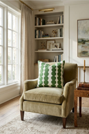 Full Circle Pillow Cover in Green, Schumacher Textiles