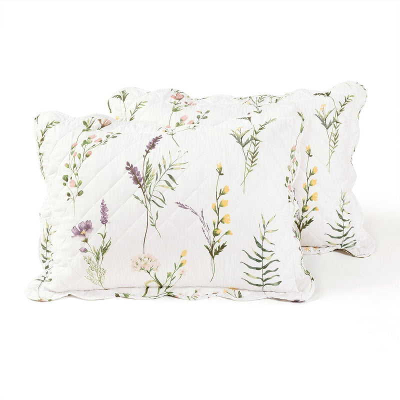 Full/Queen Scallop Edge Floral Lightweight 3 Piece Quilt Set, photo 5 of 5