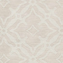 Fyffe Embossed Beige Wool Area Rug