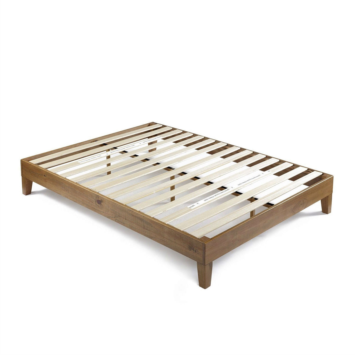 Full size Solid Wood Low Profile Platform Bed Frame in Pine Finish, photo 3 of 3