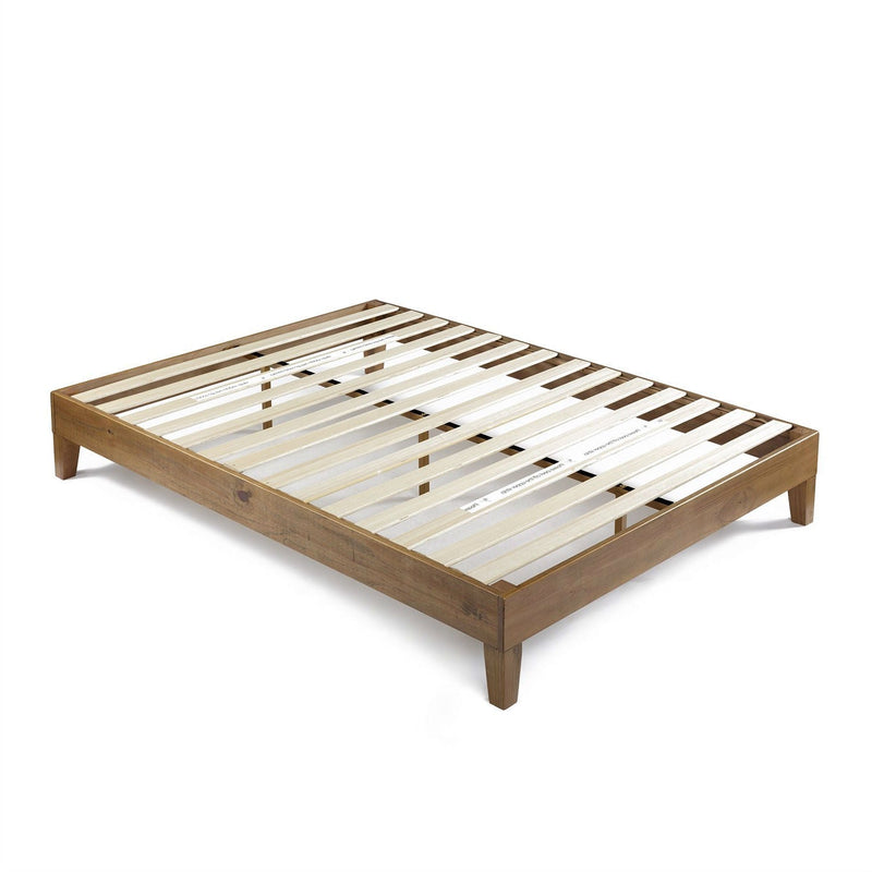 Full size Solid Wood Low Profile Platform Bed Frame in Pine Finish, photo 3 of 3