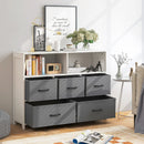 Fabric Dresser with 5 Drawers for Bedroom-White by LJGDeals