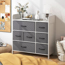 Fabric Dresser with 7 Drawers for Bedroom-White by LJGDeals