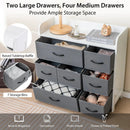 Fabric Dresser with 7 Drawers for Bedroom-White by DirectDeals