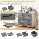 Fabric Dresser with 7 Drawers for Bedroom-White by LJGDeals
