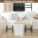 2 Pcs Fabric Nail Head Counter Height Dining Side Chairs Set by LJGDeals