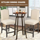 2 Pcs Fabric Nail Head Counter Height Dining Side Chairs Set by LJGDeals