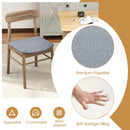 Fabric Upholstered Kitchen Armless Dining Chairs with Rubber Wood Frame Set of 4-Oak by LJGDeals