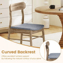 Fabric Upholstered Kitchen Armless Dining Chairs with Rubber Wood Frame Set of 4-Oak by LJGDeals