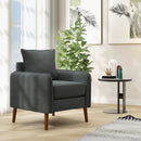 Fabric Upholstered Sofa Chair with Removable Back and Seat Cushions-Gray by LJGDeals