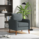 Fabric Upholstered Sofa Chair with Removable Back and Seat Cushions-Gray by LJGDeals