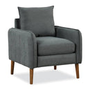 Fabric Upholstered Sofa Chair with Removable Back and Seat Cushions-Gray by LJGDeals