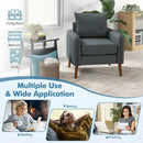 Fabric Upholstered Sofa Chair with Removable Back and Seat Cushions-Gray by LJGDeals