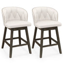 Counter Height Fabric Upholstered Bar Stools Set of 2 by LJGDeals