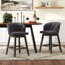 Counter Height Fabric Upholstered Bar Stools Set of 2 by LJGDeals