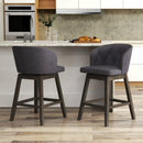 Counter Height Fabric Upholstered Bar Stools Set of 2 by LJGDeals