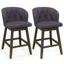 Counter Height Fabric Upholstered Bar Stools Set of 2 by LJGDeals