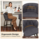 Counter Height Fabric Upholstered Bar Stools Set of 2 by LJGDeals