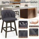 Counter Height Fabric Upholstered Bar Stools Set of 2 by LJGDeals