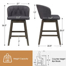 Counter Height Fabric Upholstered Bar Stools Set of 2 by LJGDeals
