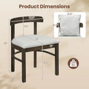 Fabric Upholstered Wood Dining Chairs Set of 2 with Removable Pillow by DirectDeals