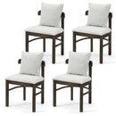 Fabric Upholstered Wood Dining Chairs Set of 4 with Removable Pillow by DirectDeals