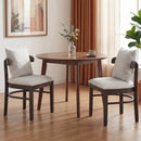 Fabric Upholstered Wood Dining Chairs Set of 4 with Removable Pillow by DirectDeals