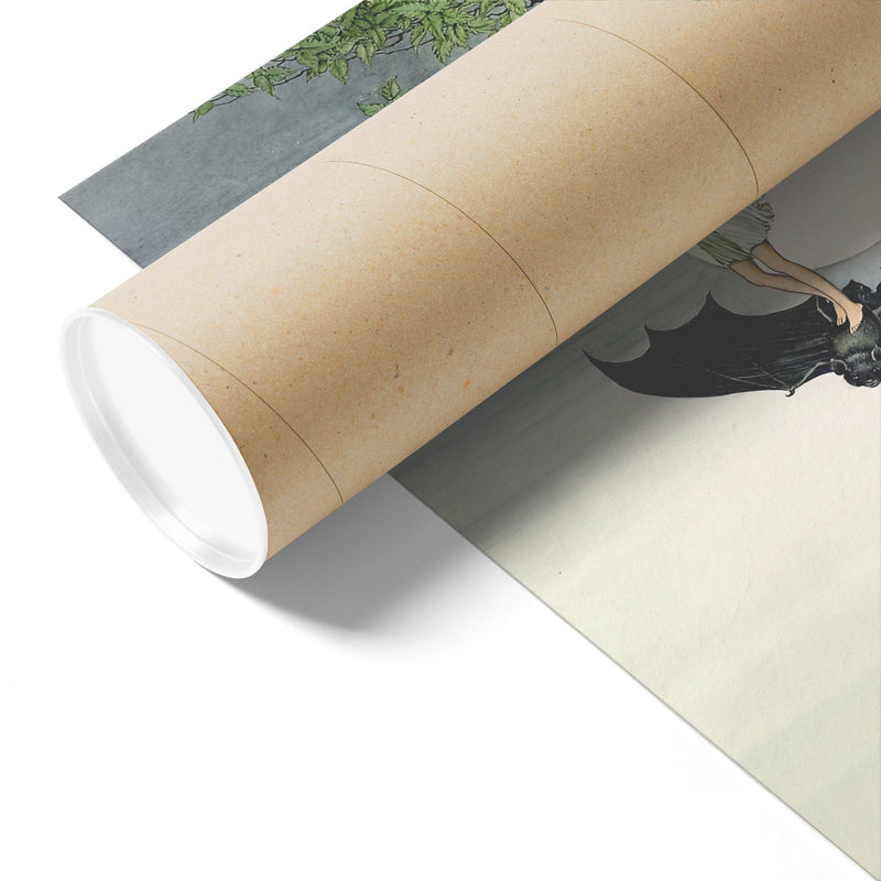 "Fairy Riding a Bat" by Ida Rentoul Outhwaite Matte Poster