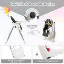 4-in-1 Foldable Baby High Chair with 7 Adjustable Heights and Free Toys Bar by LJGDeals